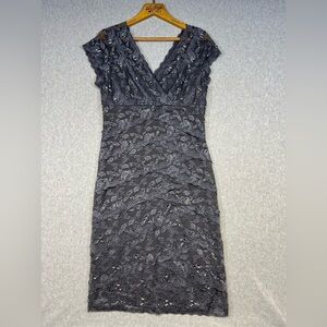 Cache Marina Dress Women Lace Sequin Stretchy Small